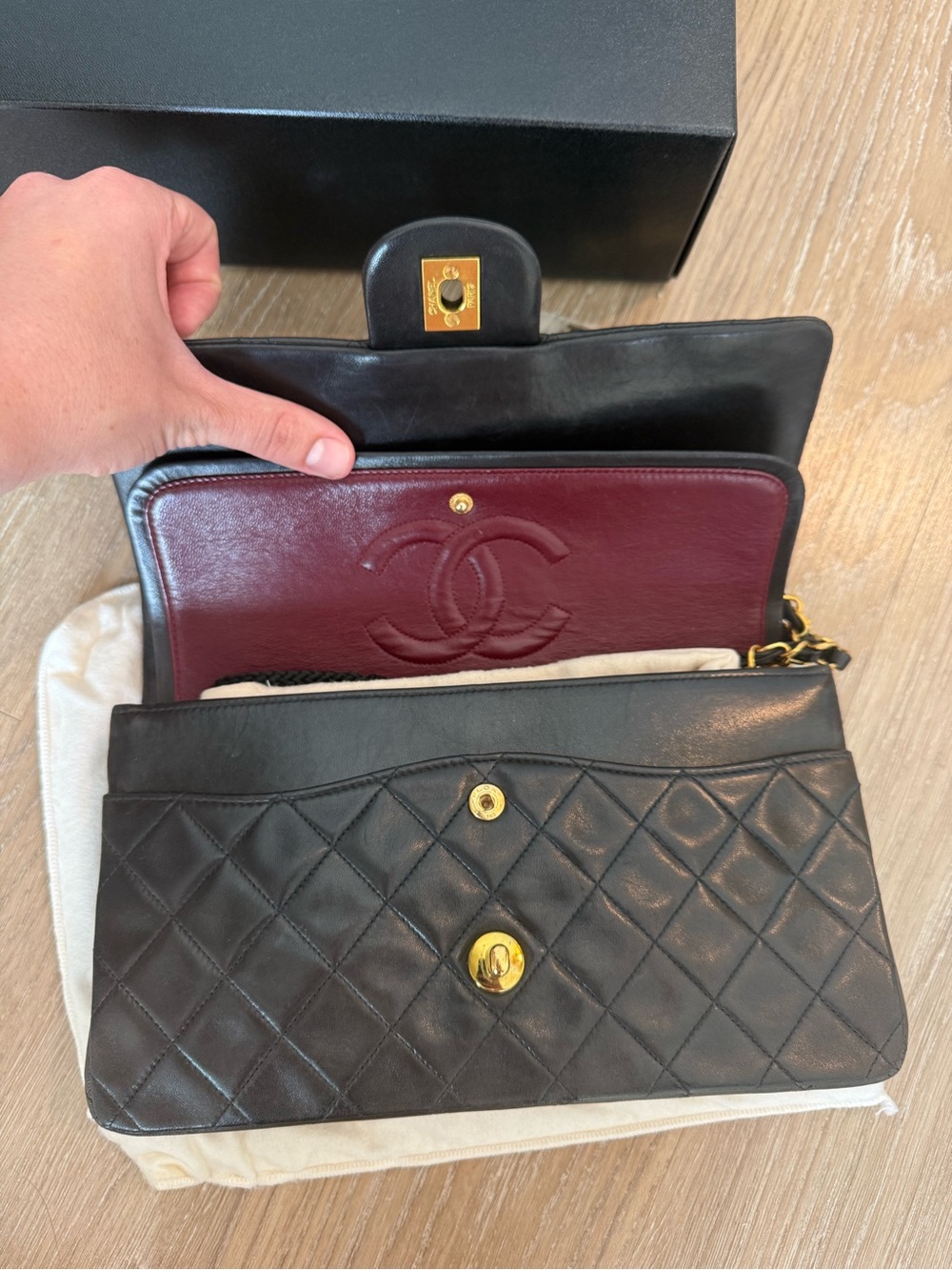 Chanel Lambskin Medium Classic Double Flap - Picture 14 of 15
